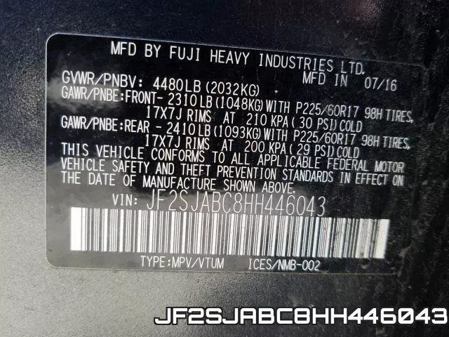 JF2SJABC8HH446043