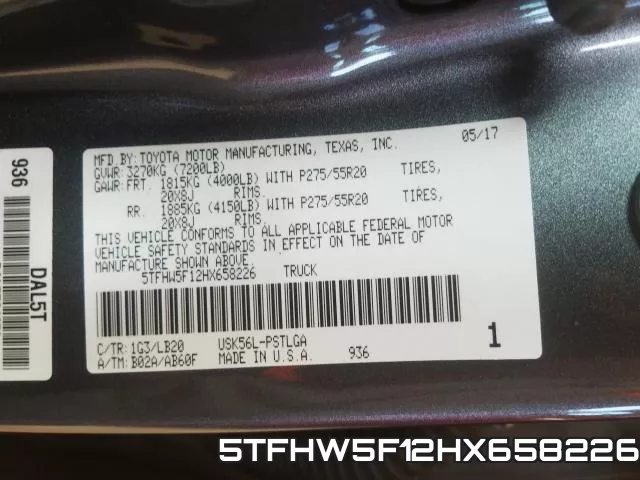 5TFHW5F12HX658226