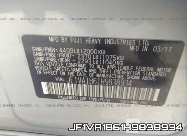 JF1VA1B61H9838934
