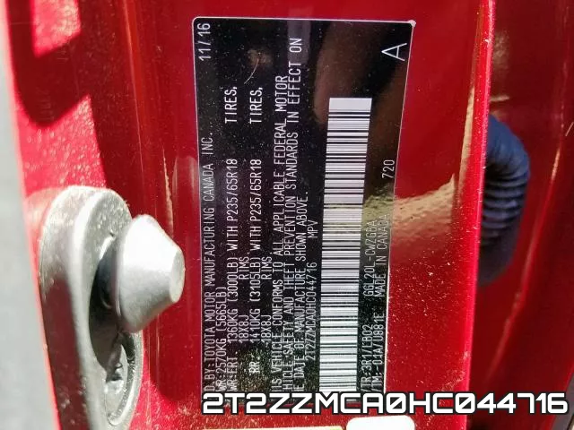 2T2ZZMCA0HC044716