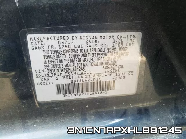 3N1CN7APXHL881245