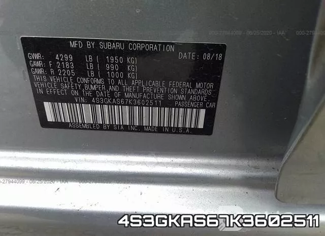 4S3GKAS67K3602511