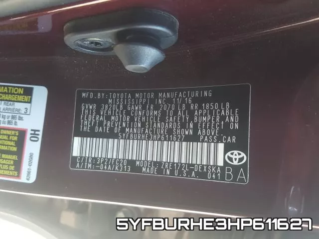 5YFBURHE3HP611627