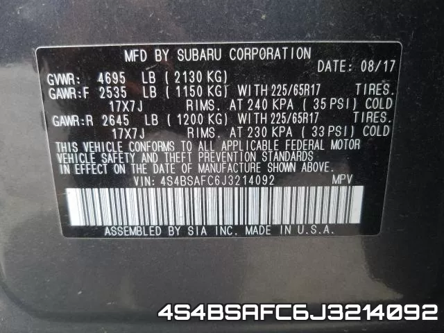 4S4BSAFC6J3214092