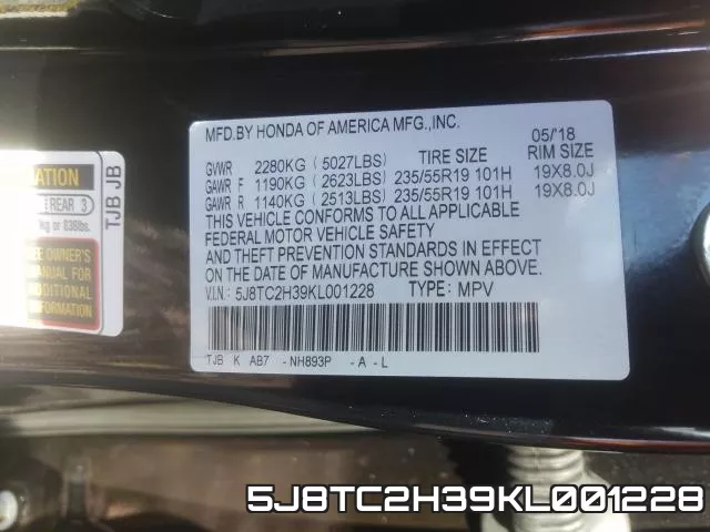 5J8TC2H39KL001228
