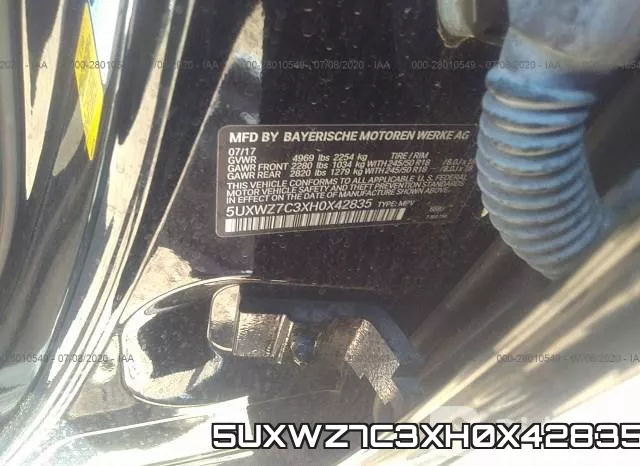 5UXWZ7C3XH0X42835