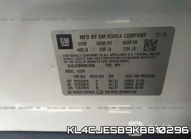 KL4CJESB9KB810296