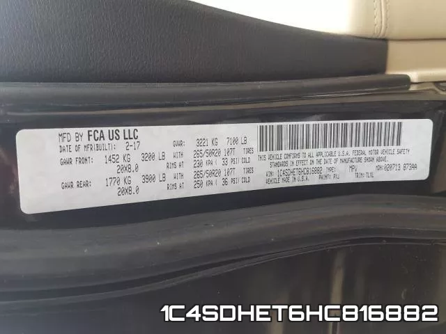 1C4SDHET6HC816882