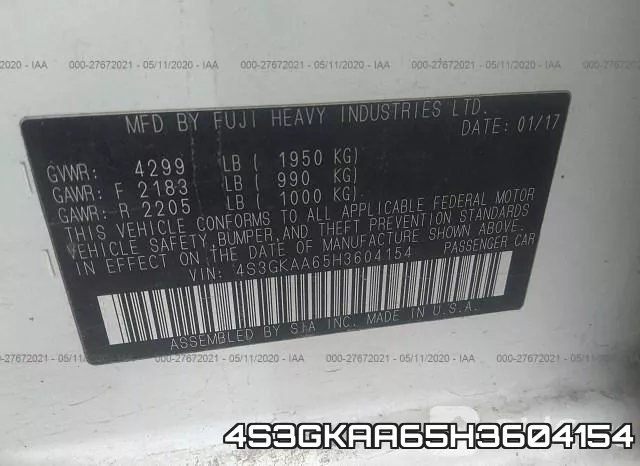 4S3GKAA65H3604154