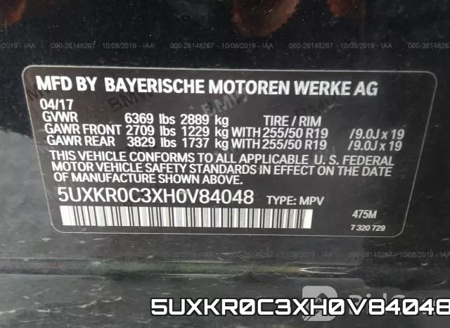 5UXKR0C3XH0V84048