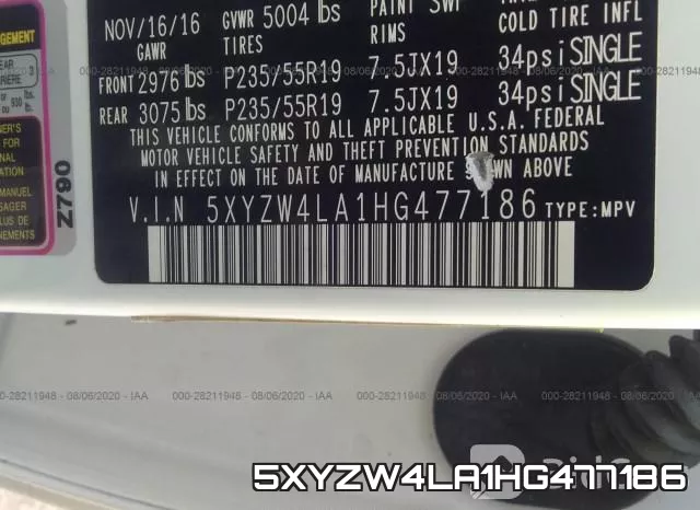5XYZW4LA1HG477186