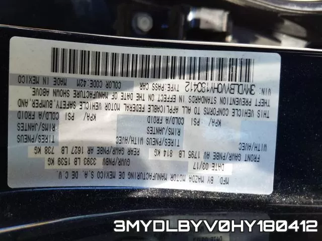 3MYDLBYV0HY180412