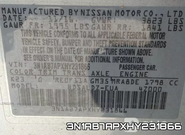 3N1AB7APXHY231866