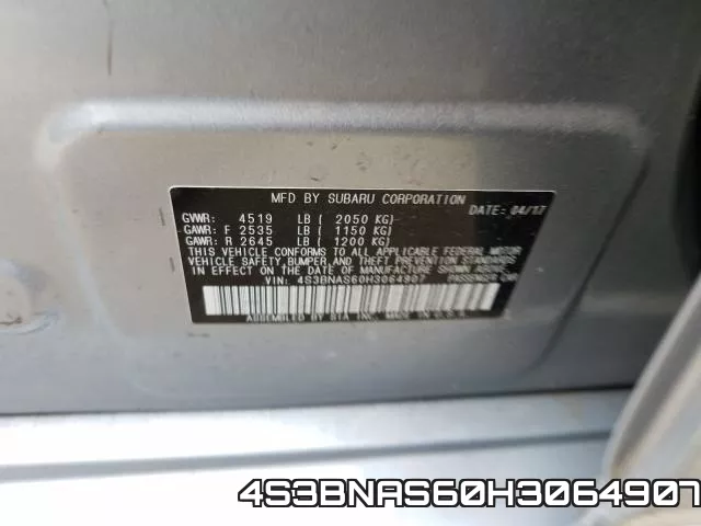 4S3BNAS60H3064907