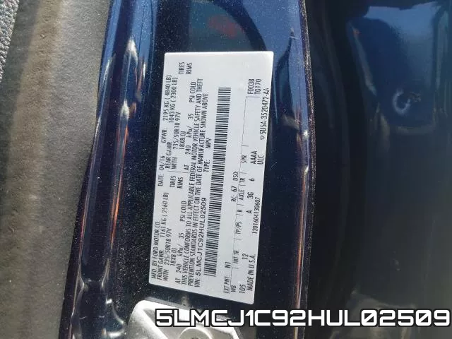 5LMCJ1C92HUL02509