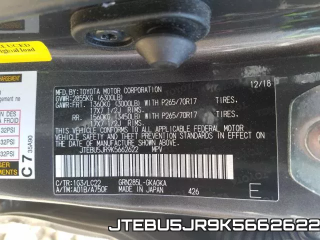 JTEBU5JR9K5662622