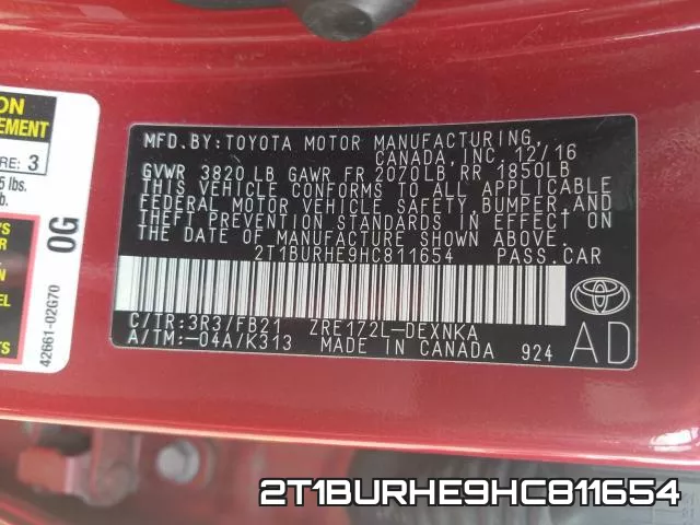 2T1BURHE9HC811654