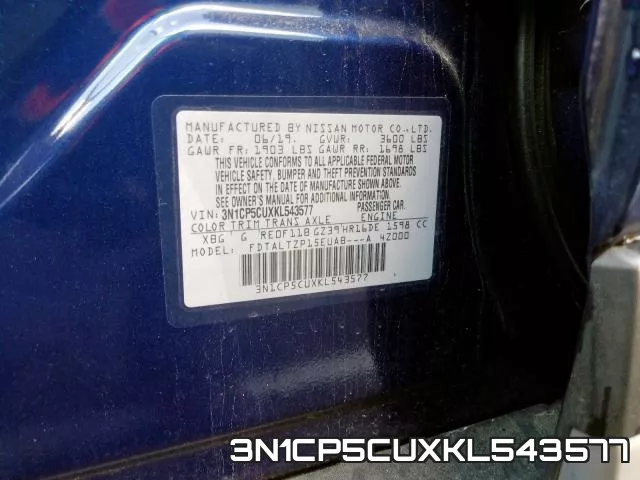 3N1CP5CUXKL543577