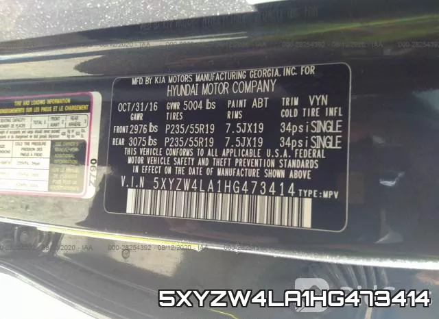 5XYZW4LA1HG473414