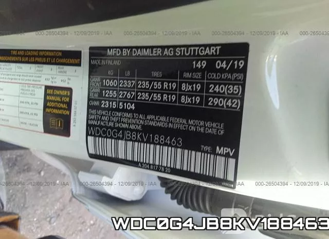 WDC0G4JB8KV188463