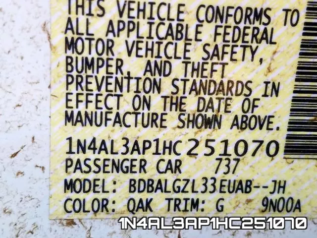 1N4AL3AP1HC251070