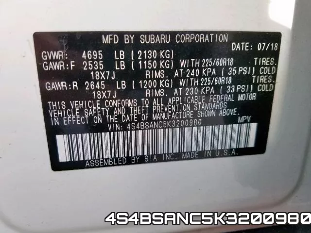 4S4BSANC5K3200980