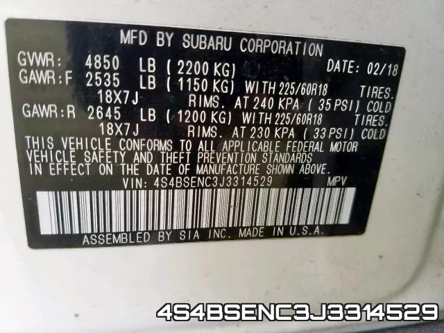 4S4BSENC3J3314529