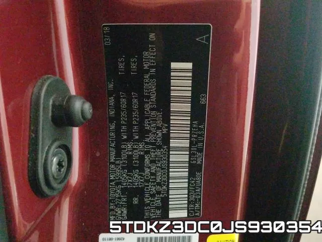 5TDKZ3DC0JS930354
