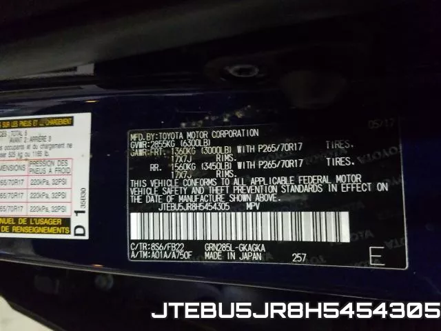 JTEBU5JR8H5454305