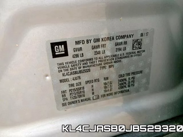 KL4CJASB0JB529320
