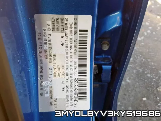 3MYDLBYV3KY519686