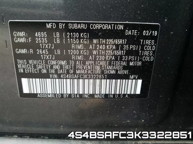 4S4BSAFC3K3322851