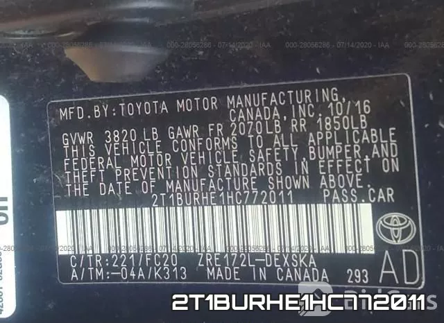 2T1BURHE1HC772011