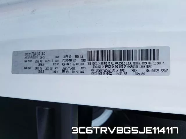 3C6TRVBG5JE114117