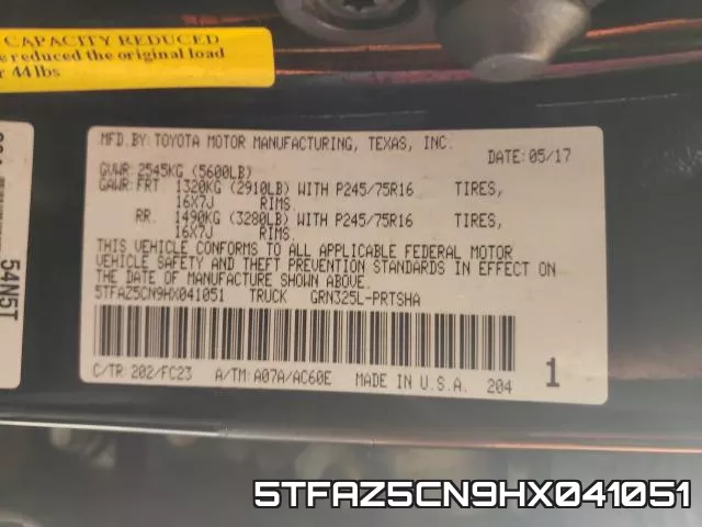 5TFAZ5CN9HX041051
