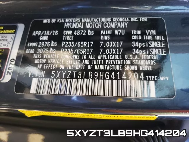5XYZT3LB9HG414204