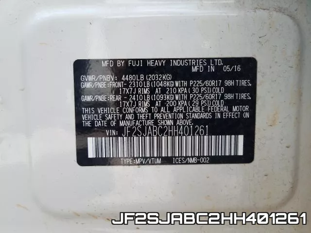 JF2SJABC2HH401261
