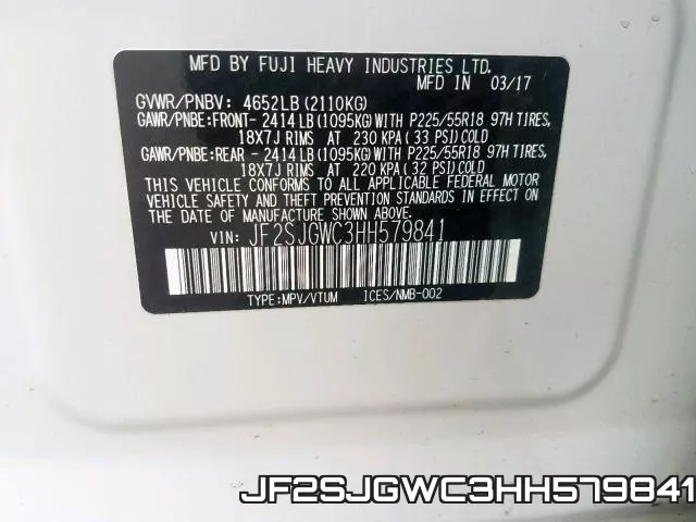 JF2SJGWC3HH579841