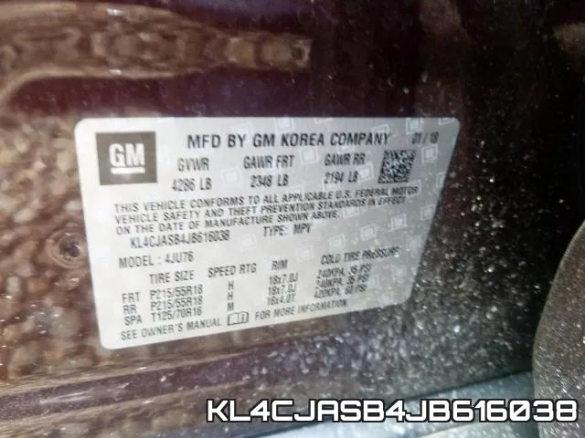 KL4CJASB4JB616038