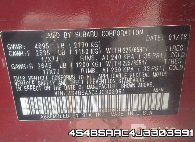 4S4BSAAC4J3303991