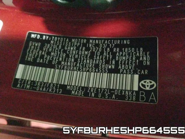 5YFBURHE5HP664555