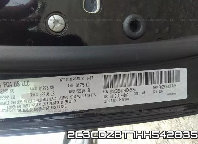 2C3CDZBT7HH542835