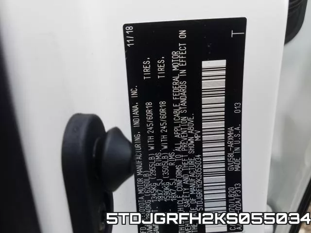 5TDJGRFH2KS055034