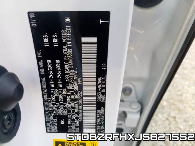 5TDBZRFHXJS827552