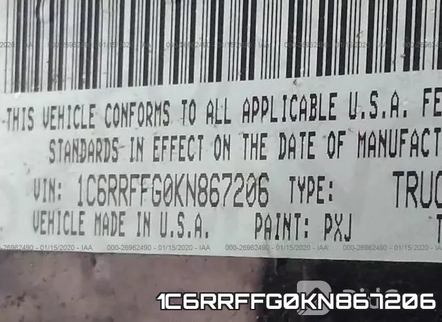 1C6RRFFG0KN867206