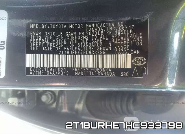2T1BURHE7HC933798