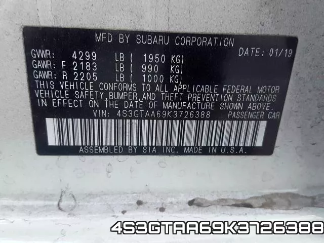 4S3GTAA69K3726388