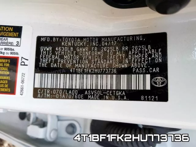 4T1BF1FK2HU773736
