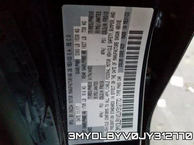3MYDLBYV0JY312770