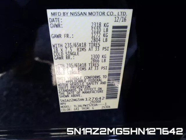 5N1AZ2MG5HN127642